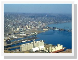 Aerial view of the Ports of Duluth-Superior 